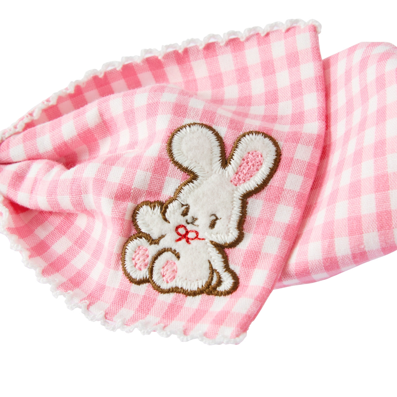 Chieco Saku Pink Gingham Bow Baby Headband
