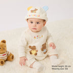Bear-Ear Double-Layer Cotton Baby Hat (UV Protection)
