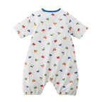 MIKI HOUSE Bear Cotton Fraise Newborn Shortall