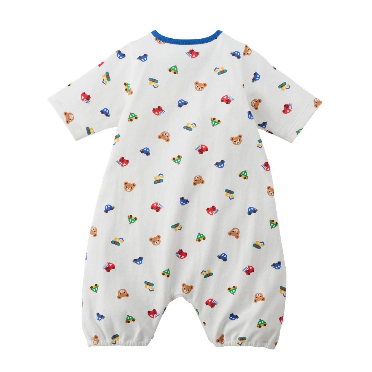 MIKI HOUSE Bear Cotton Fraise Newborn Shortall