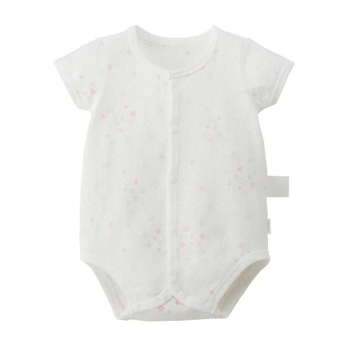 Pureveil Short Sleeve Front Opening Mesh Bodysuit