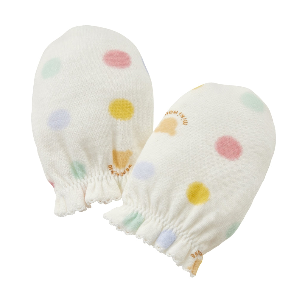 PureVeil Newborn Mittens - Multicolour Dots