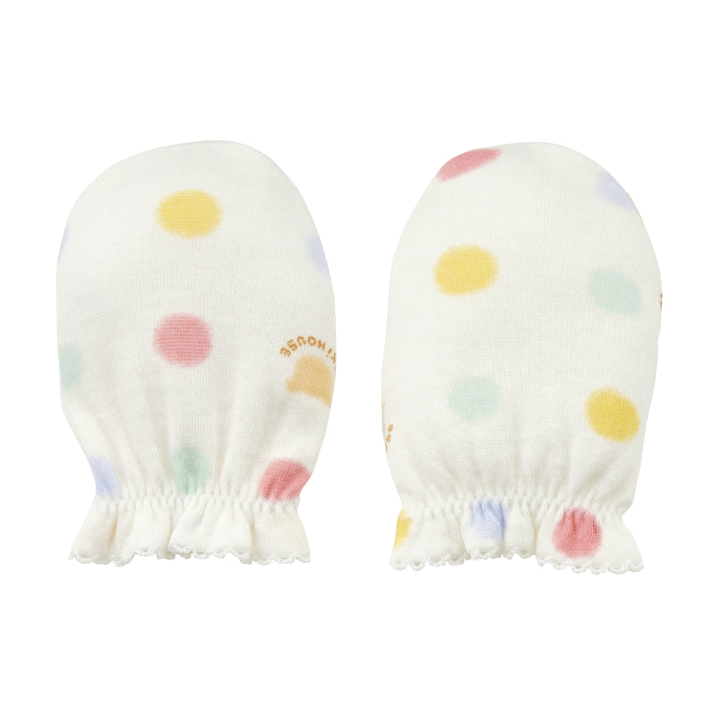 PureVeil Newborn Mittens - Multicolour Dots