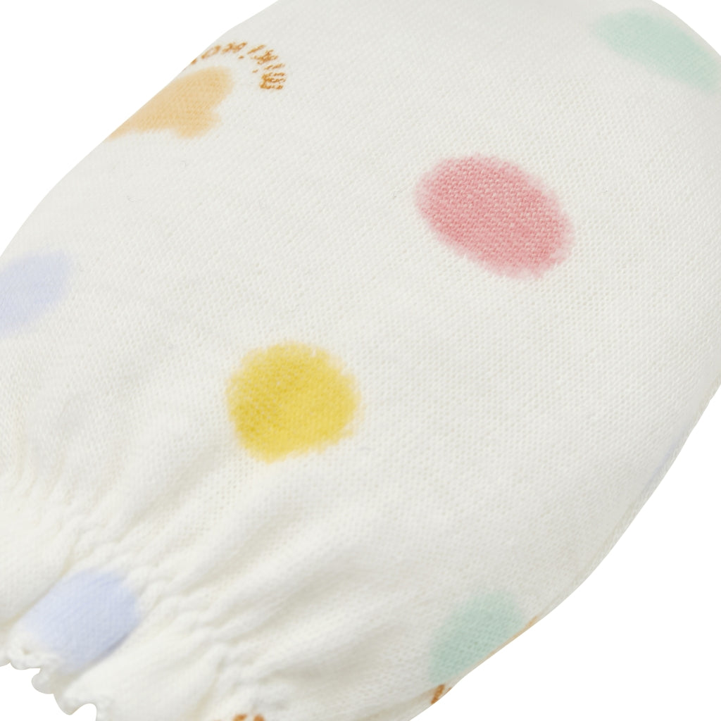 PureVeil Newborn Mittens - Multicolour Dots