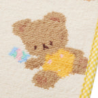 MIKI HOUSE Bear Large Chenille Weave Bib