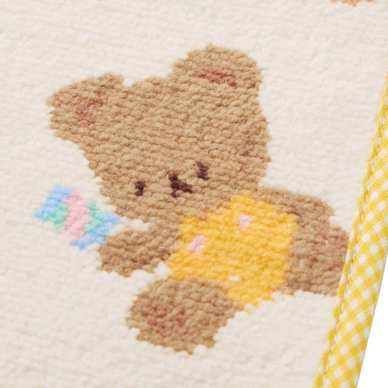 MIKI HOUSE Bear Large Chenille Weave Bib