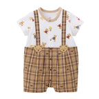 Retro Bear Suspenders Onesie