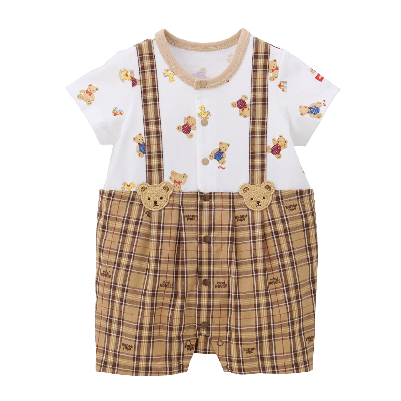 Retro Bear Suspenders Onesie