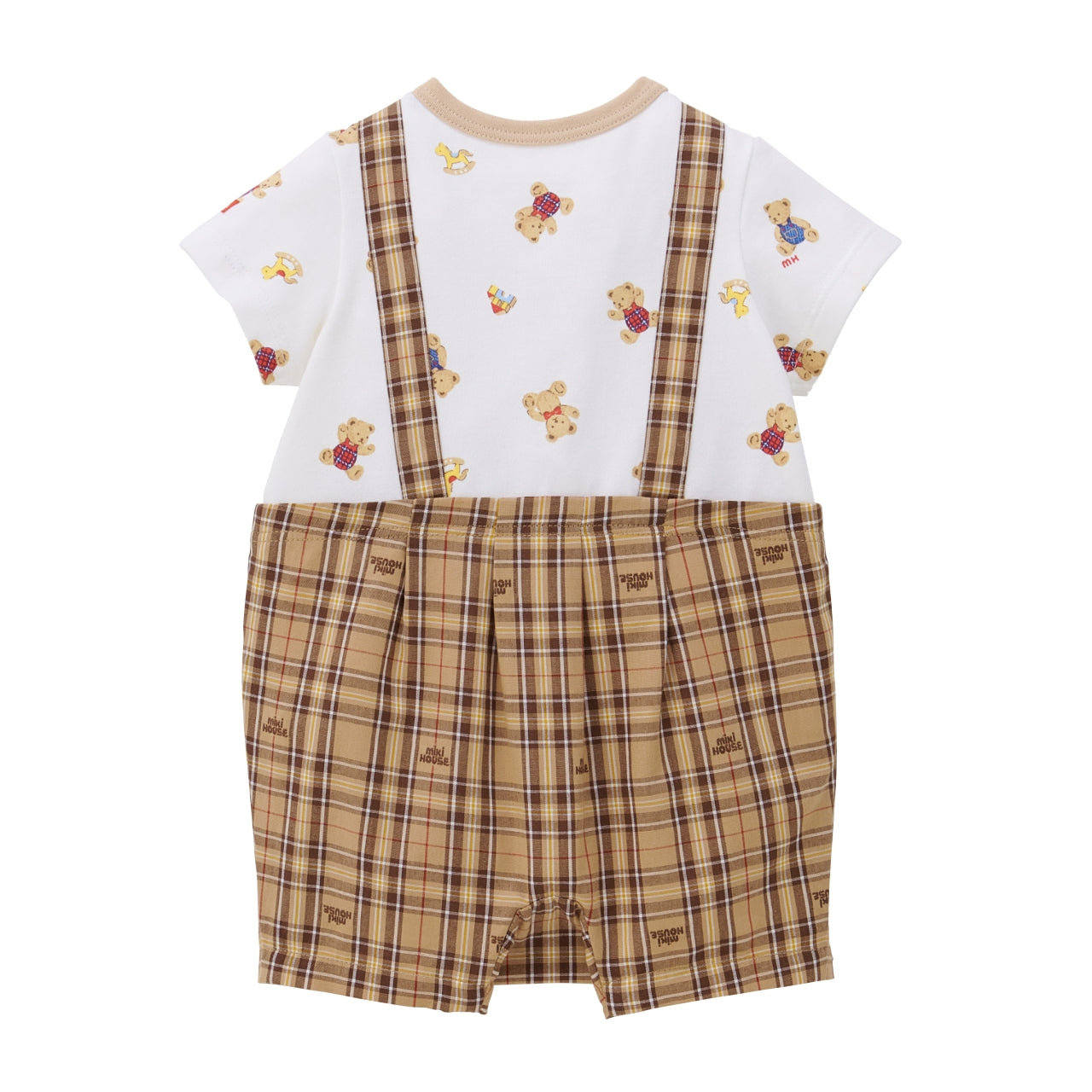 Retro Bear Suspenders Onesie