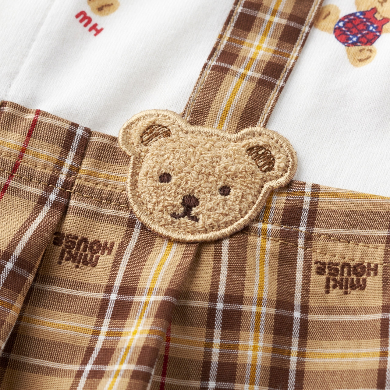 Retro Bear Suspenders Onesie