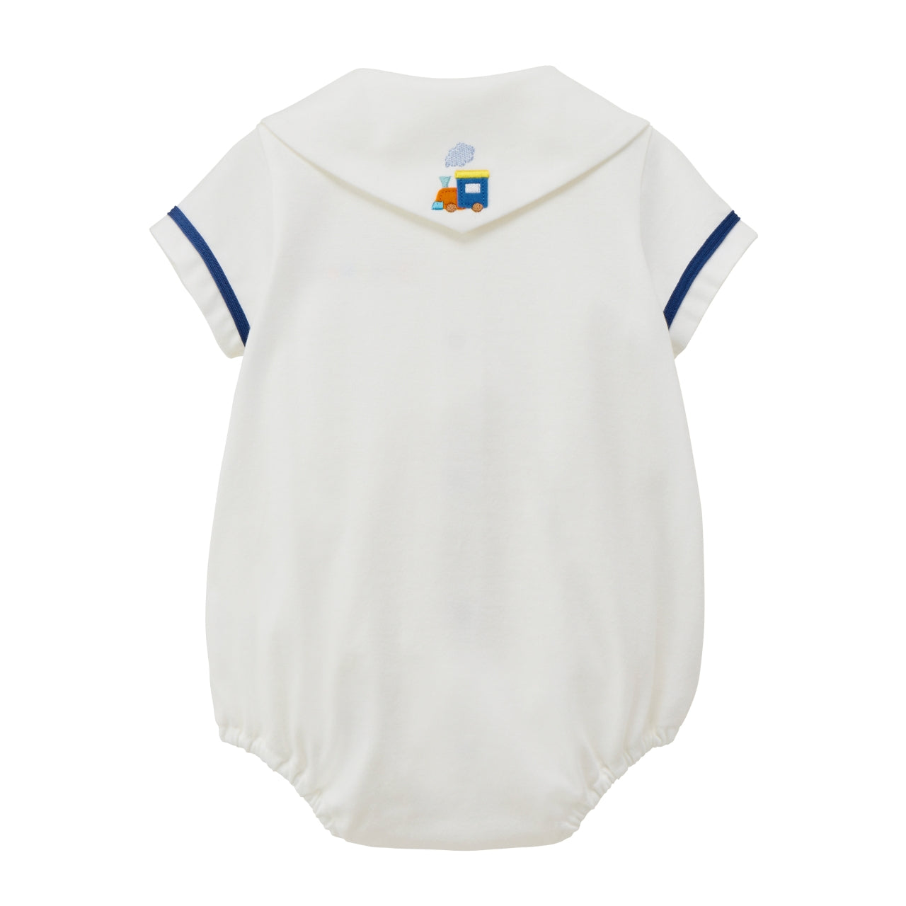 Sailor-Collar Short-Sleeved Baby Bodysuit