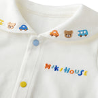 Sailor-Collar Short-Sleeved Baby Bodysuit