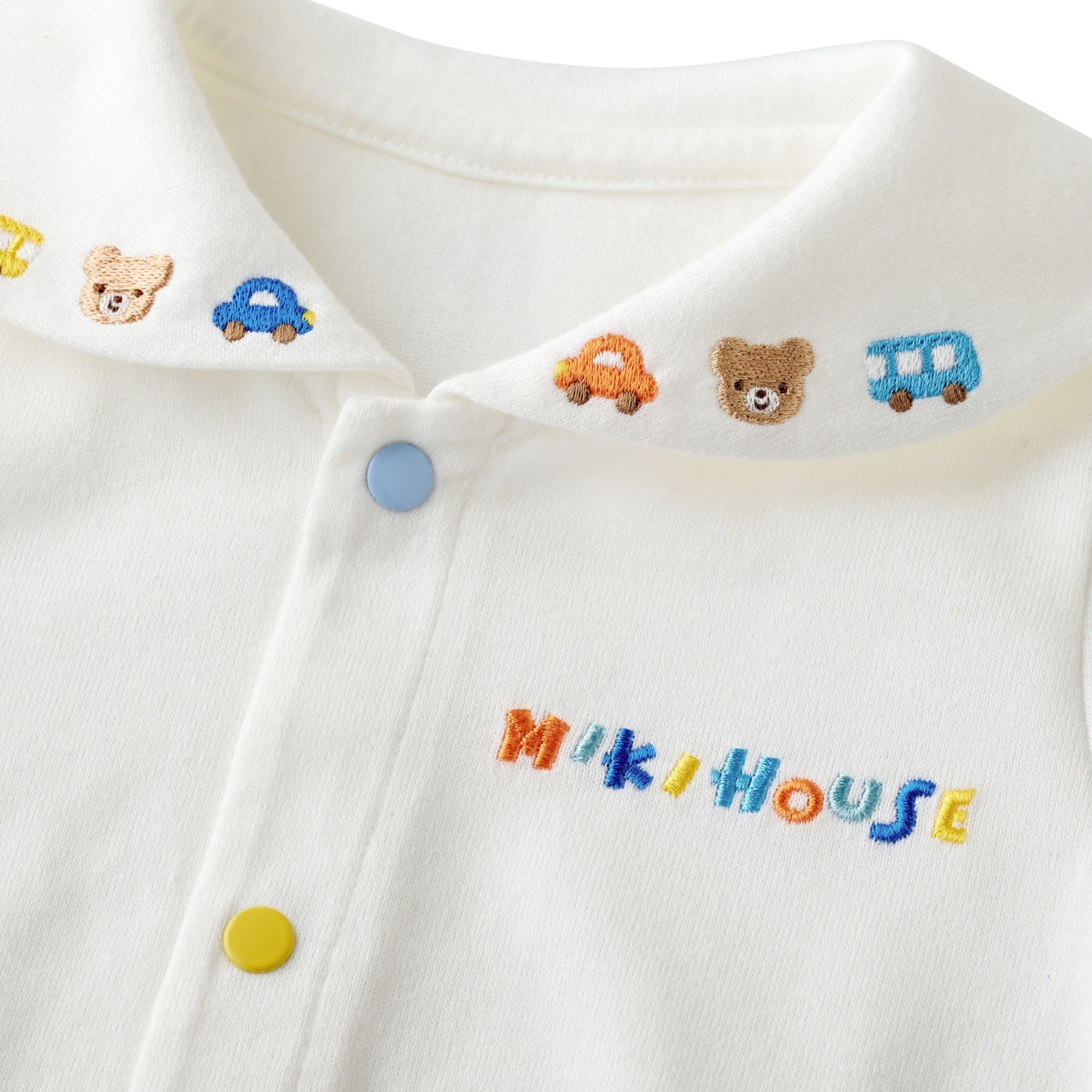 Sailor-Collar Short-Sleeved Baby Bodysuit
