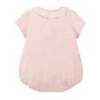 Lace-Collar Short-Sleeved Baby Bodysuit
