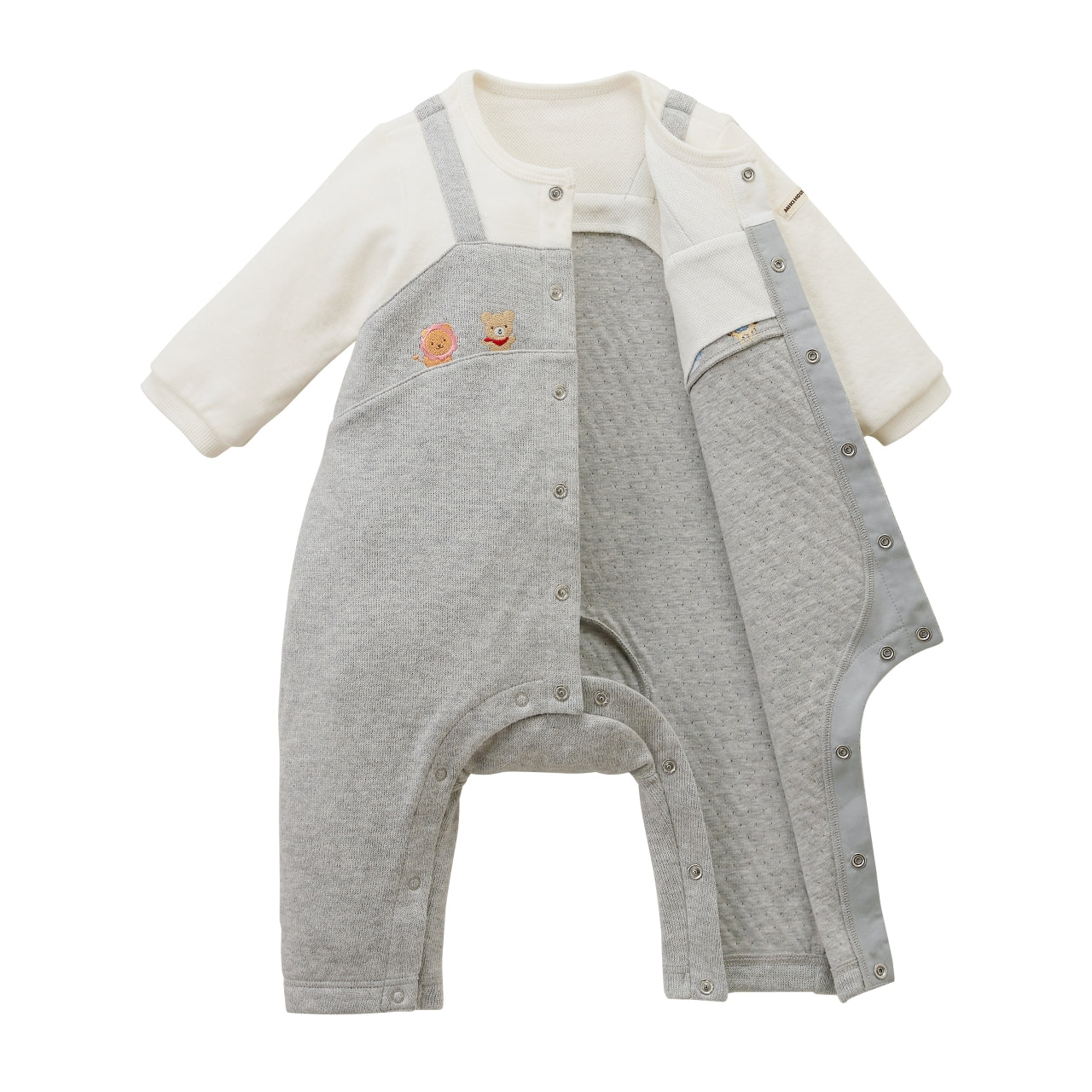 Animal Embroidery Layered-Style Coverall