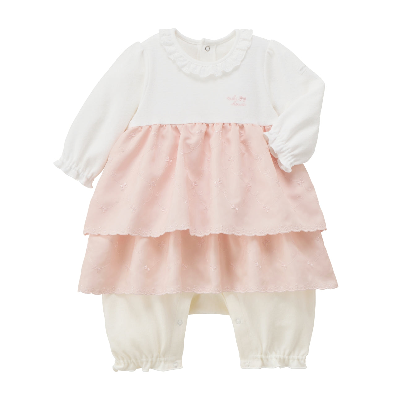 Baby Girls’ Embroidered Lace Occasion All-in-One