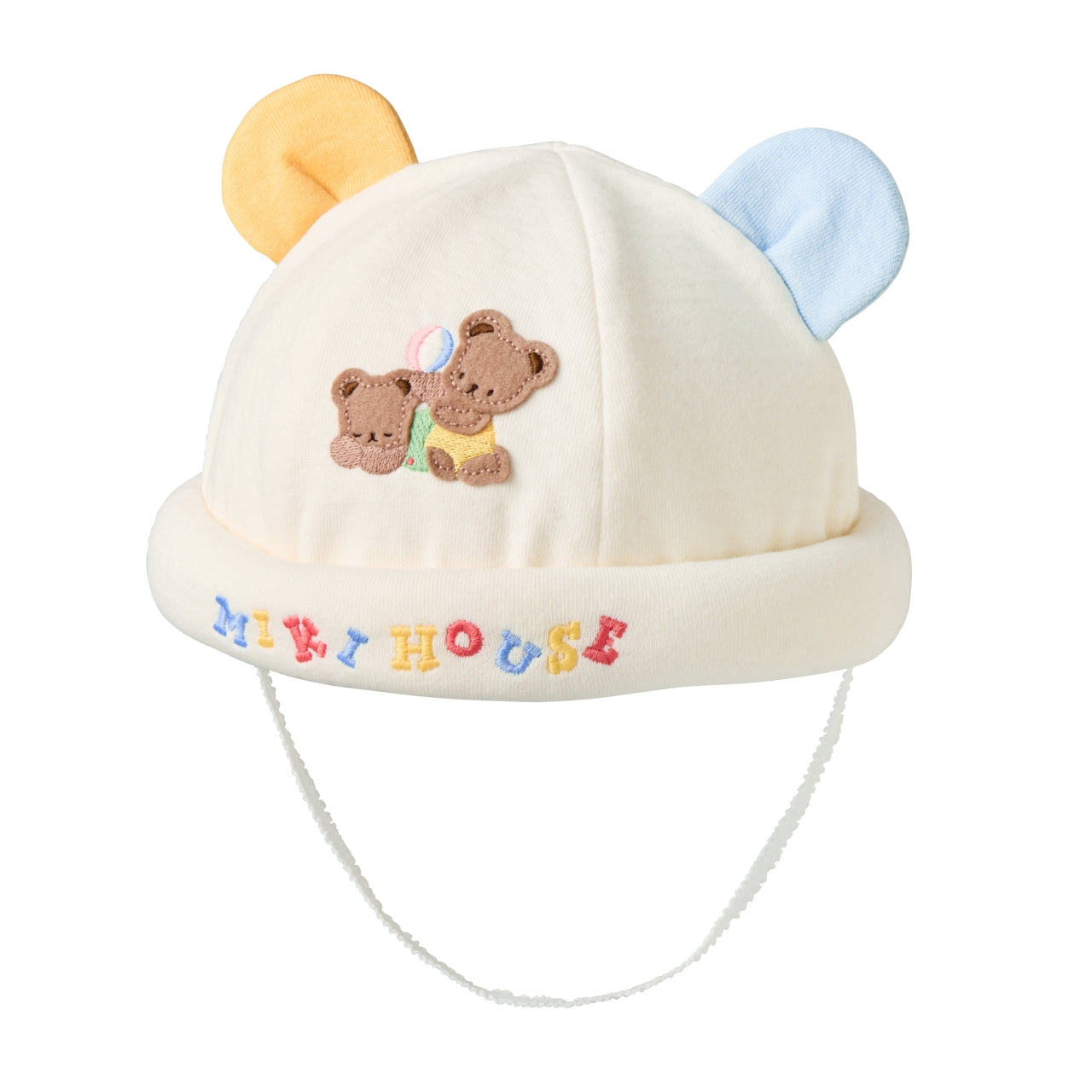 Bear-Ear Double-Layer Cotton Baby Hat (UV Protection)