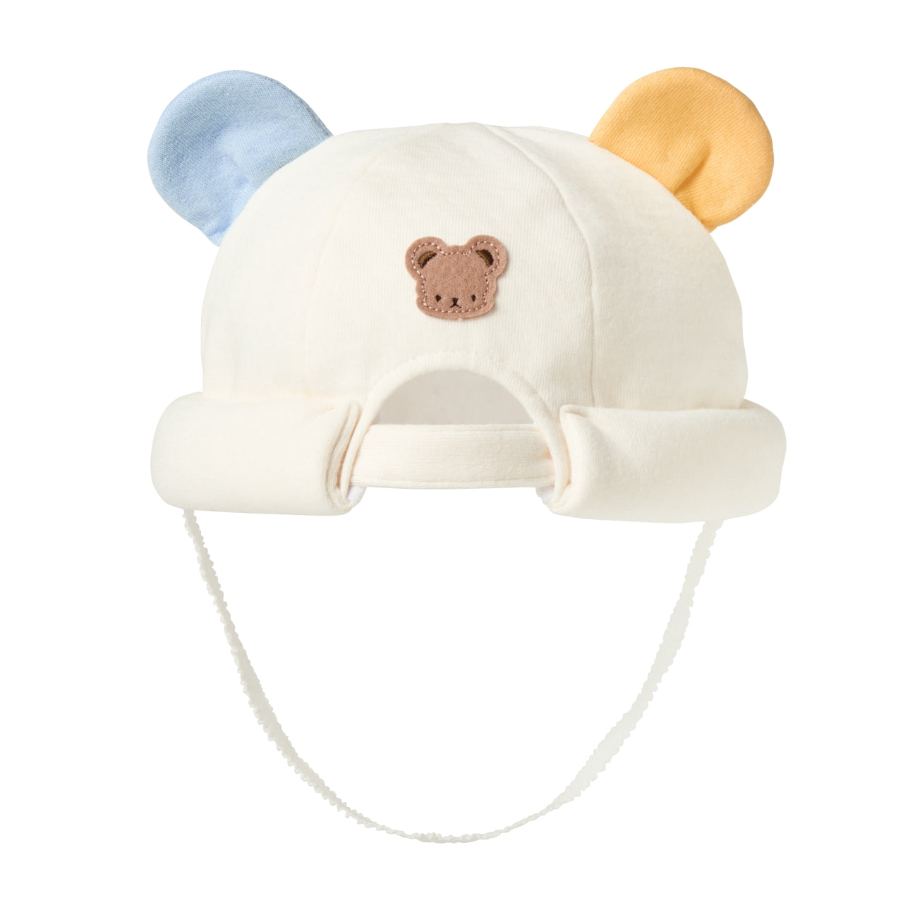 Bear-Ear Double-Layer Cotton Baby Hat (UV Protection)