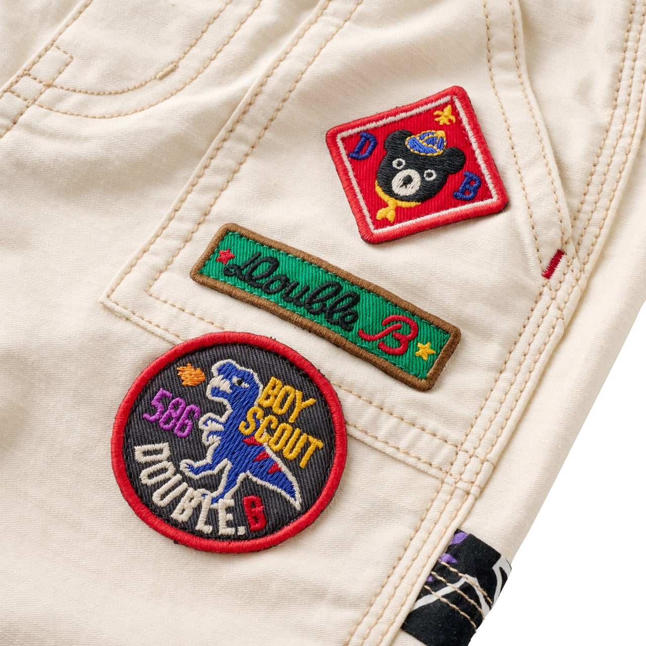 Double_B Back-Satin Utility Painter Trousers