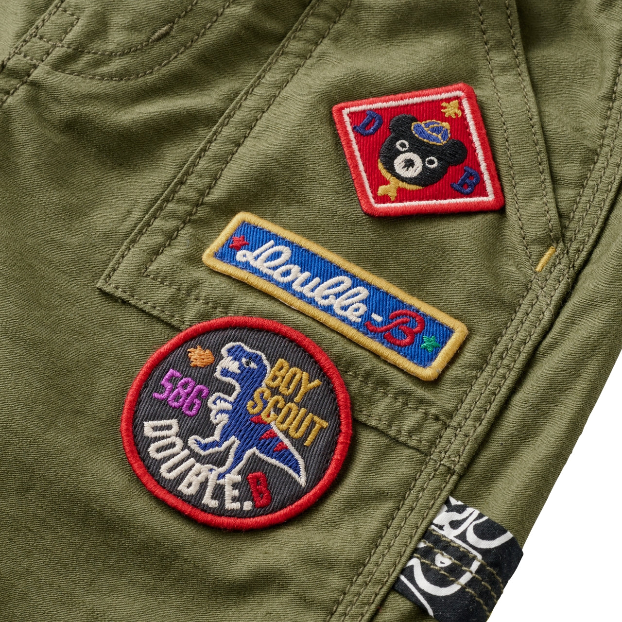 Double_B Back-Satin Utility Painter Trousers