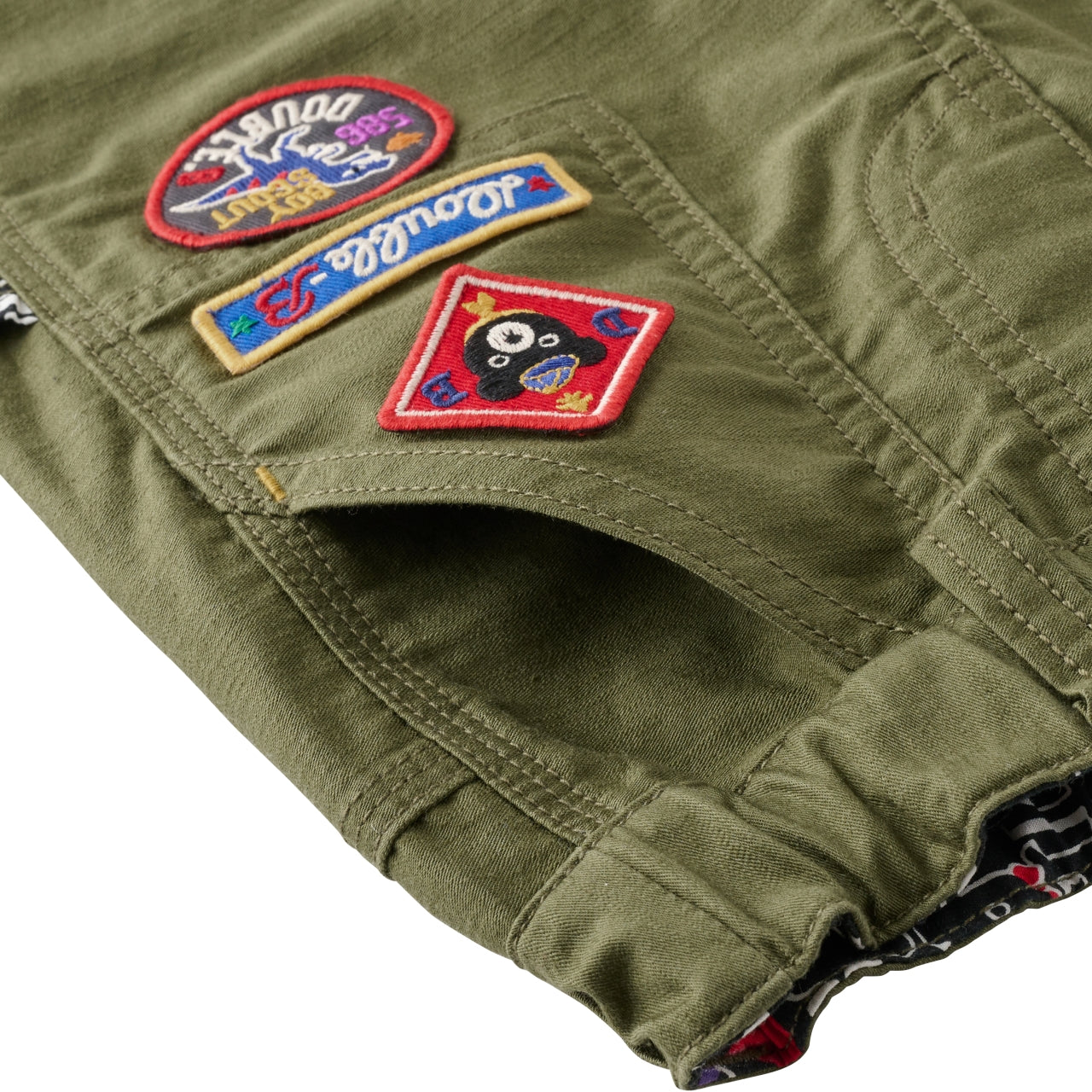 Double_B Back-Satin Utility Painter Trousers