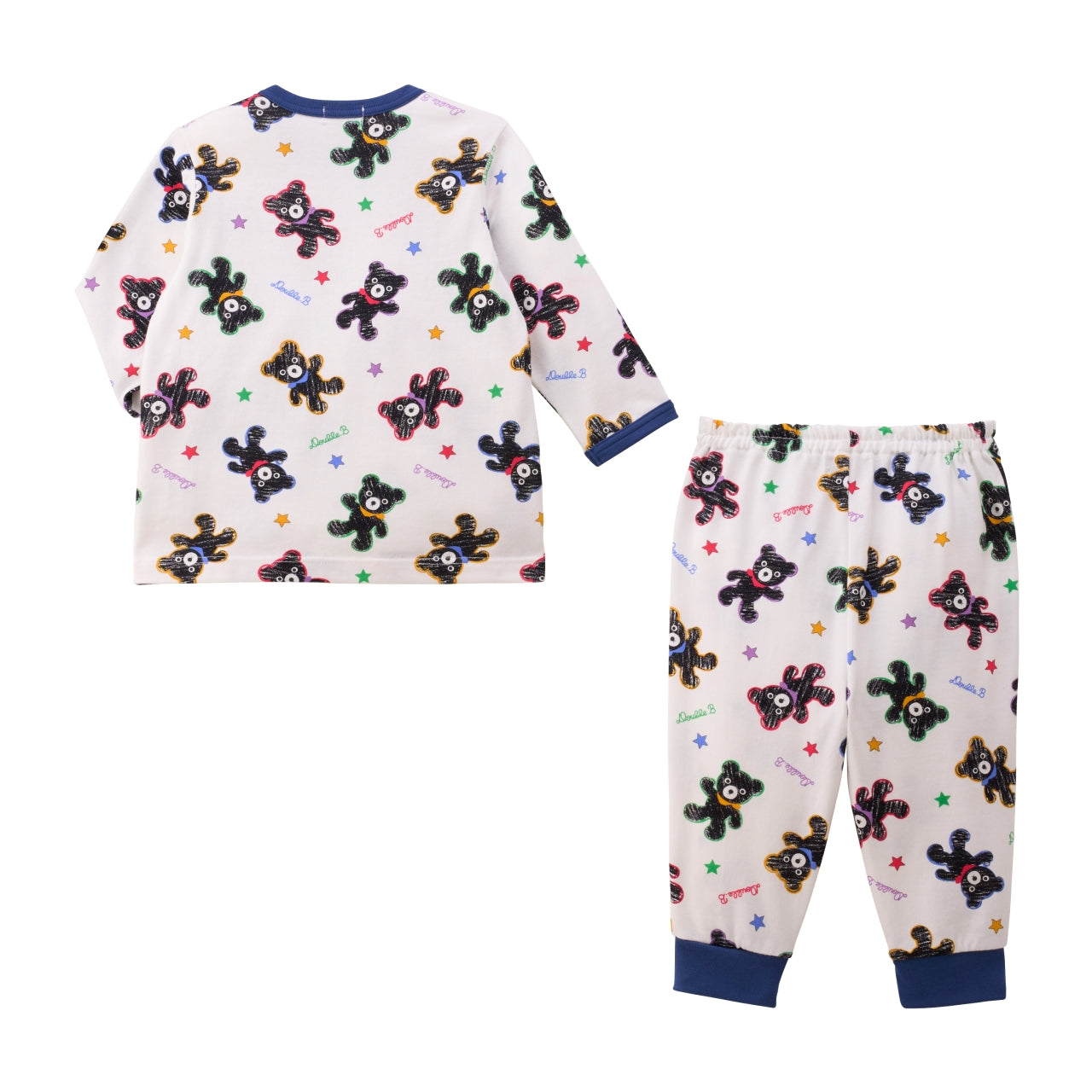 DOUBLE_B STREET CANVAS Bear Print Long-Sleeved Pyjamas