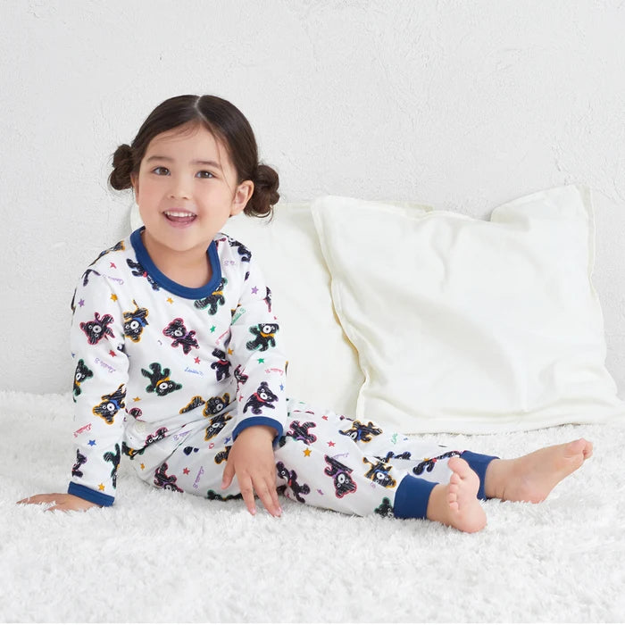 DOUBLE_B STREET CANVAS Bear Print Long-Sleeved Pyjamas