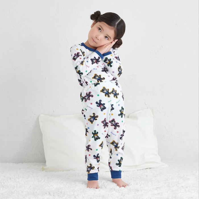 DOUBLE_B STREET CANVAS Bear Print Long-Sleeved Pyjamas