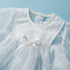Newborn Year-Round Organdy Ceremony Dress Set (3-Piece)