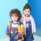 Retro Game Pixel Embroidery Colour-Block Hoodie