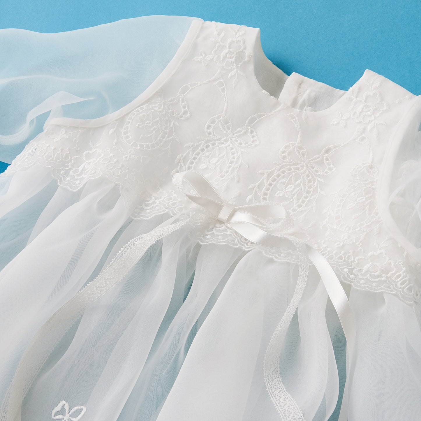Newborn Year-Round Organdy Ceremony Dress Set (3-Piece / Size 50-70cm)