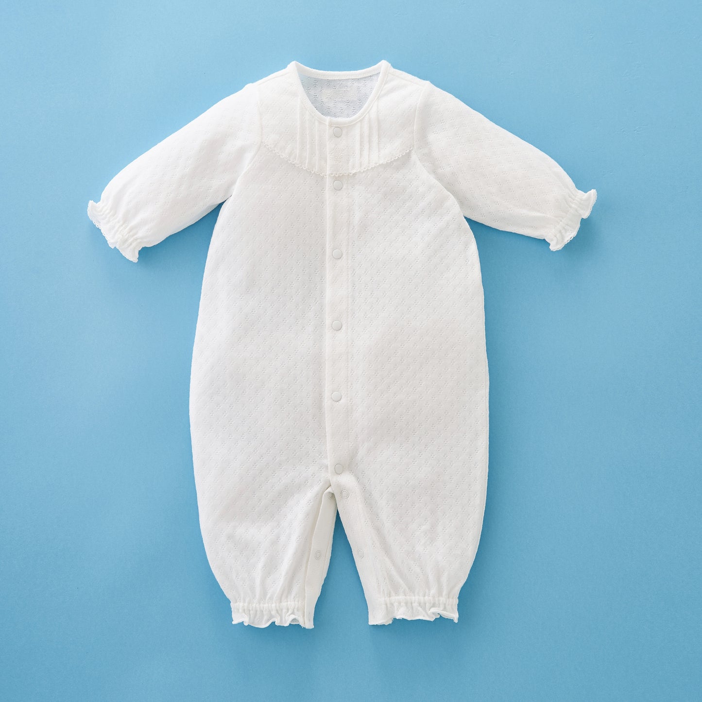 Newborn Year-Round Organdy Ceremony Dress Set (3-Piece / Size 50-70cm)