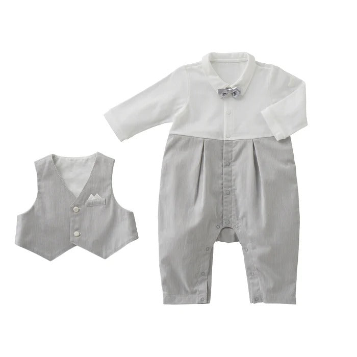 Tuxedo-Style Coverall Set