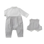 Tuxedo-Style Coverall Set