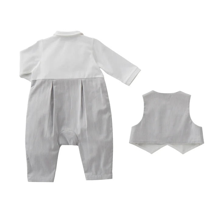 Tuxedo-Style Coverall Set