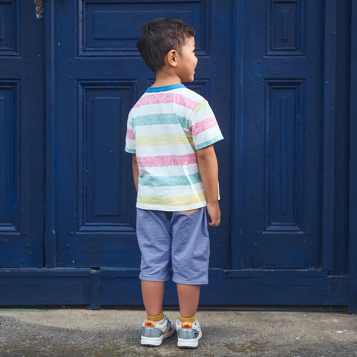 Double_B Everyday Cool-Comfort Seersucker Stripe Shorts