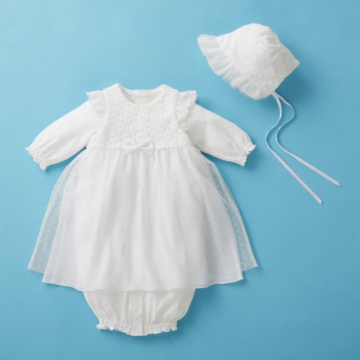 Newborn Year-Round Ceremony Dress Set (3-Piece)