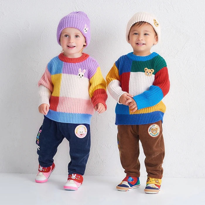 Pucchi Colour-Block Low-Gauge Sweater