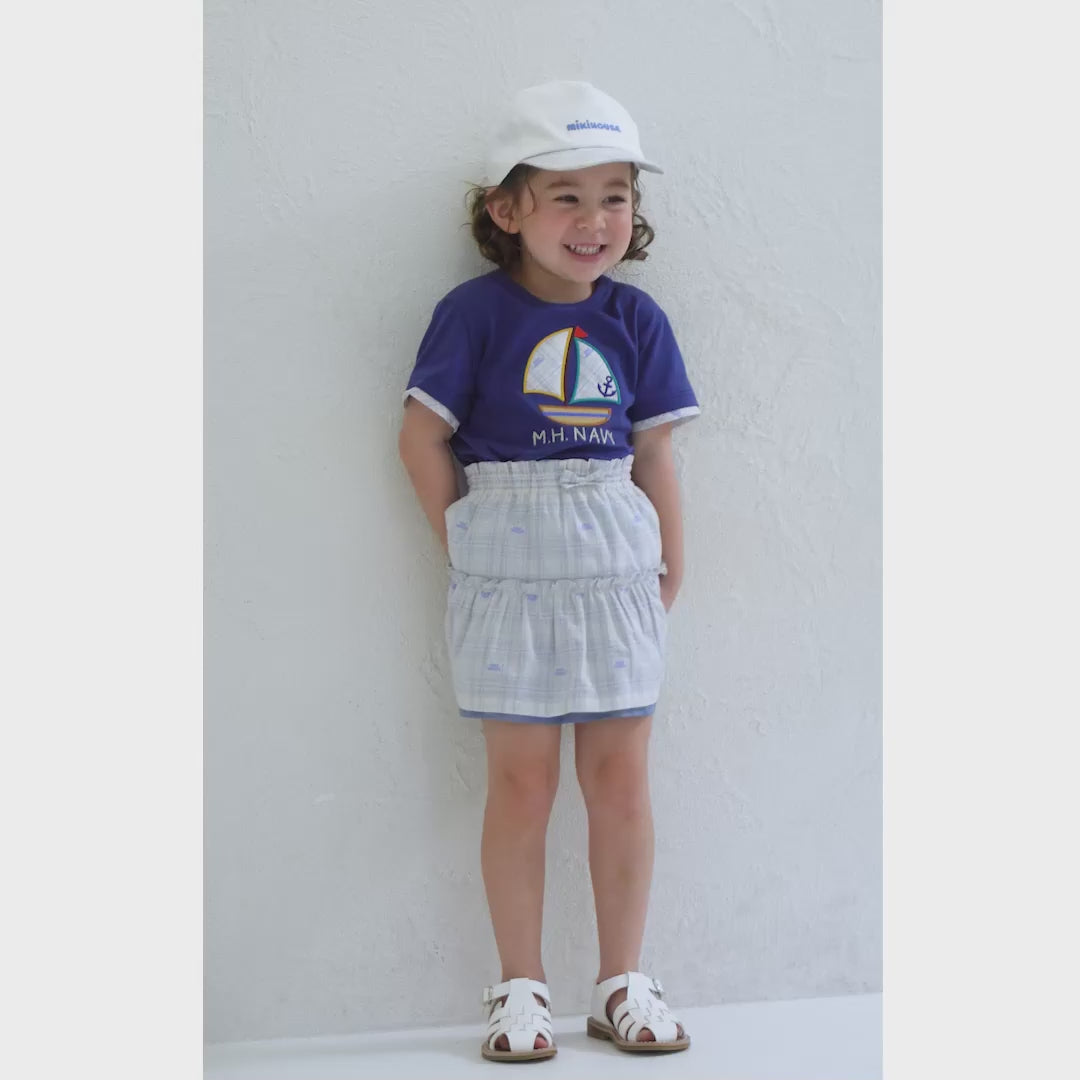 MIKI HOUSE Plaid Cap (UV Protection)
