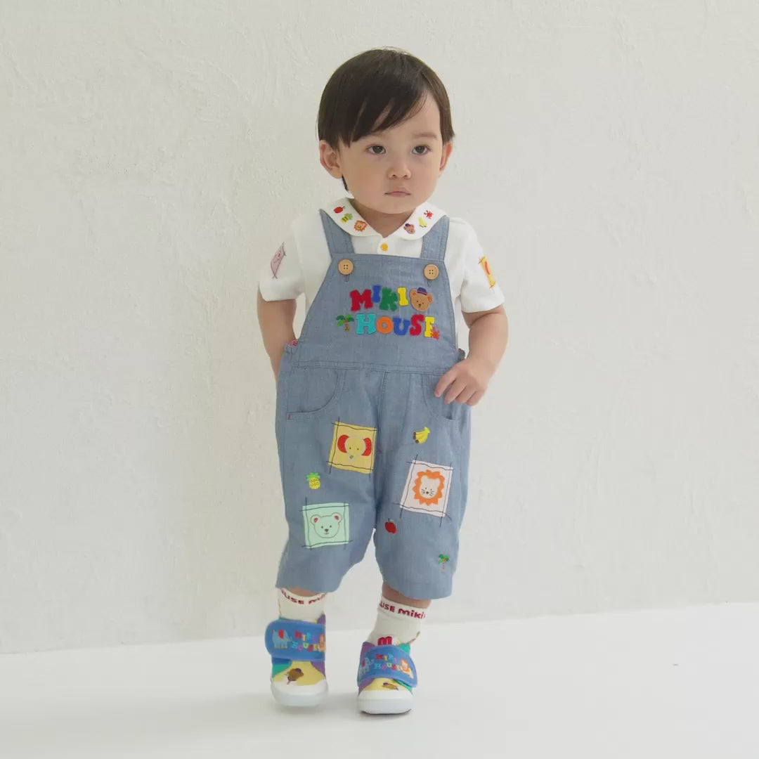 Classic MIKI HOUSE Bear Logo Sailor Collar Blouse