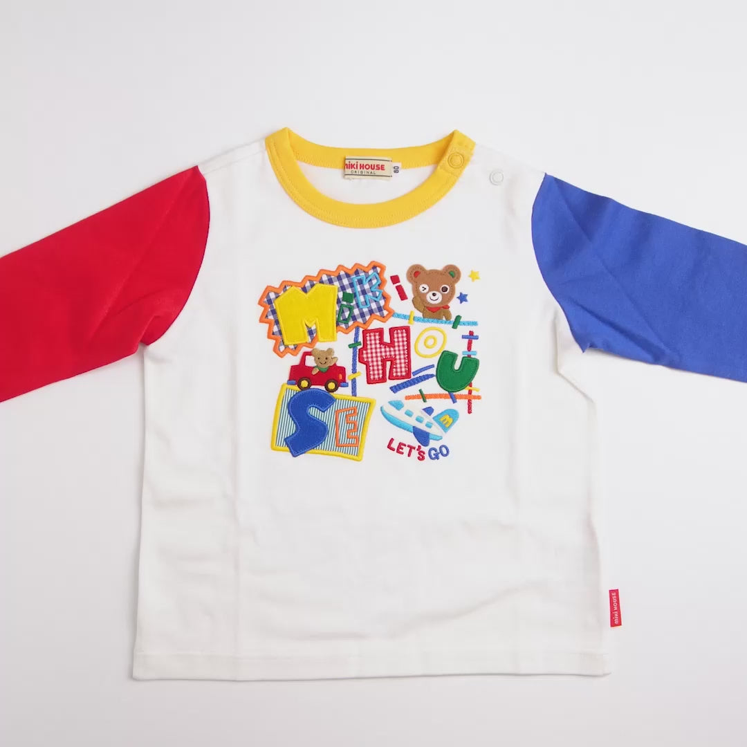 Pucchi Car Motif Long-Sleeved T-Shirt