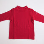 Glitter Stripe Mock-Neck Long-Sleeved T-Shirt