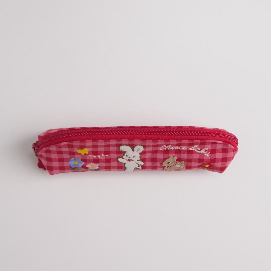 Chieco Saku Gingham Pencil Case