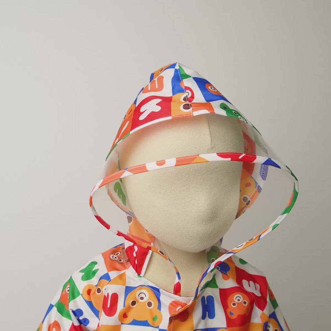 Pucchi Colour-Block Rain Coat