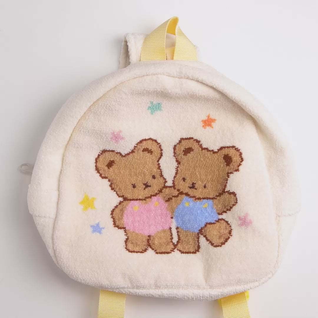 MIKI HOUSE Bear Chenille Baby Rucksack