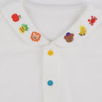Classic MIKI HOUSE Bear Logo Sailor Collar Blouse