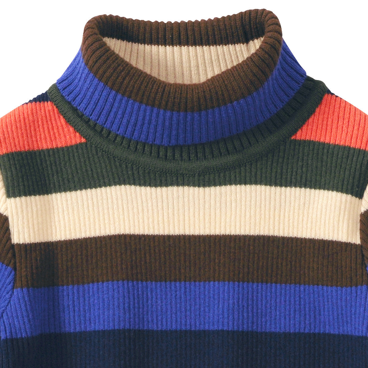 Border Turtle Neck Pullover